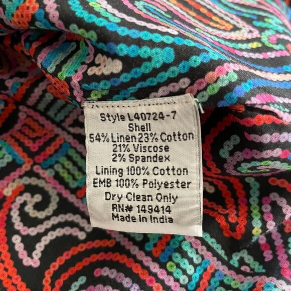 Johnny Was Carmina Bolero Jacket Black Embroidered Boho L - Picture 9 of 10